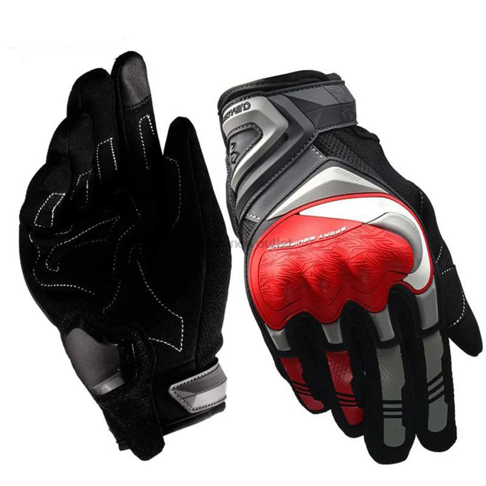 Avelena | Atmungsaktive Ganzfinger Motorradhandschuhe mit Touchscreen – Schützend