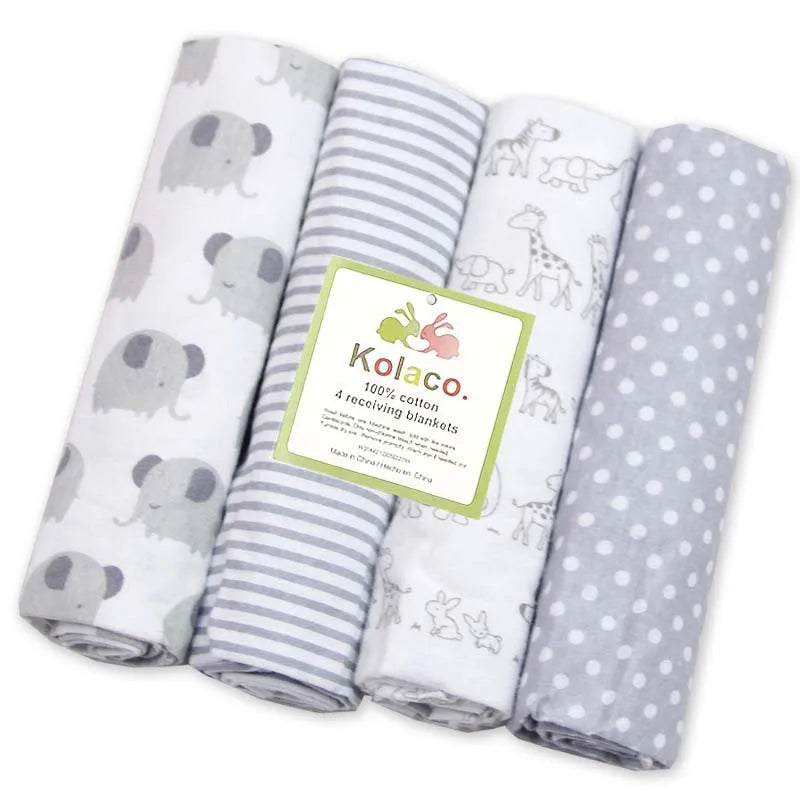 Avelena | 4Pcs 100% Baumwolle Babyhandtuchdecke Set