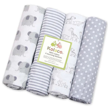 Avelena | 4Pcs 100% Baumwolle Babyhandtuchdecke Set