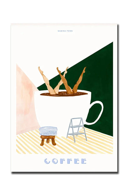 Avelena | Guten Morgen Kaffee Leinwand Poster