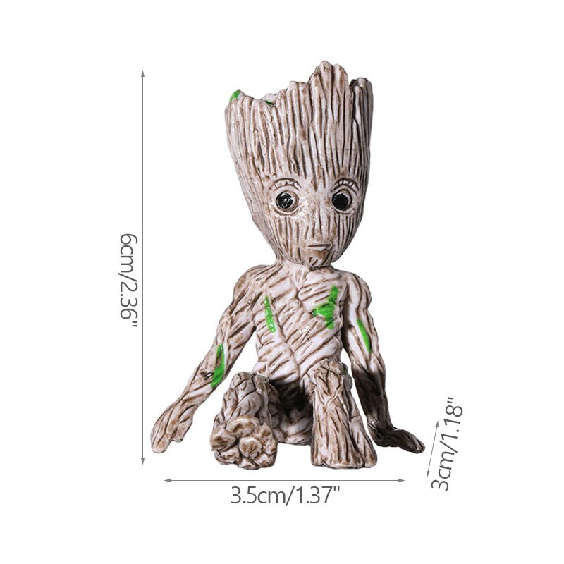 Avelena | Cartoon Groot Miniaturfigur: Verspielte Bürodekoration