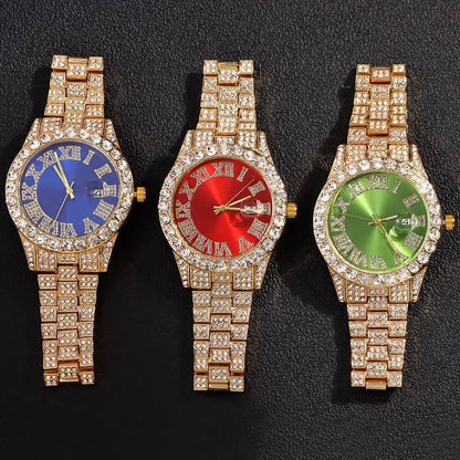 Avelena | Hip Hop Bling Trio Cuban Kette Schmuck Set