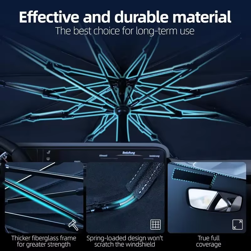 Avelena | Windschutzscheiben-Sonnenblende – Faltbare UV-Blockierende Auto-Sonnenblende, um das Innere kühl und geschützt zu halten