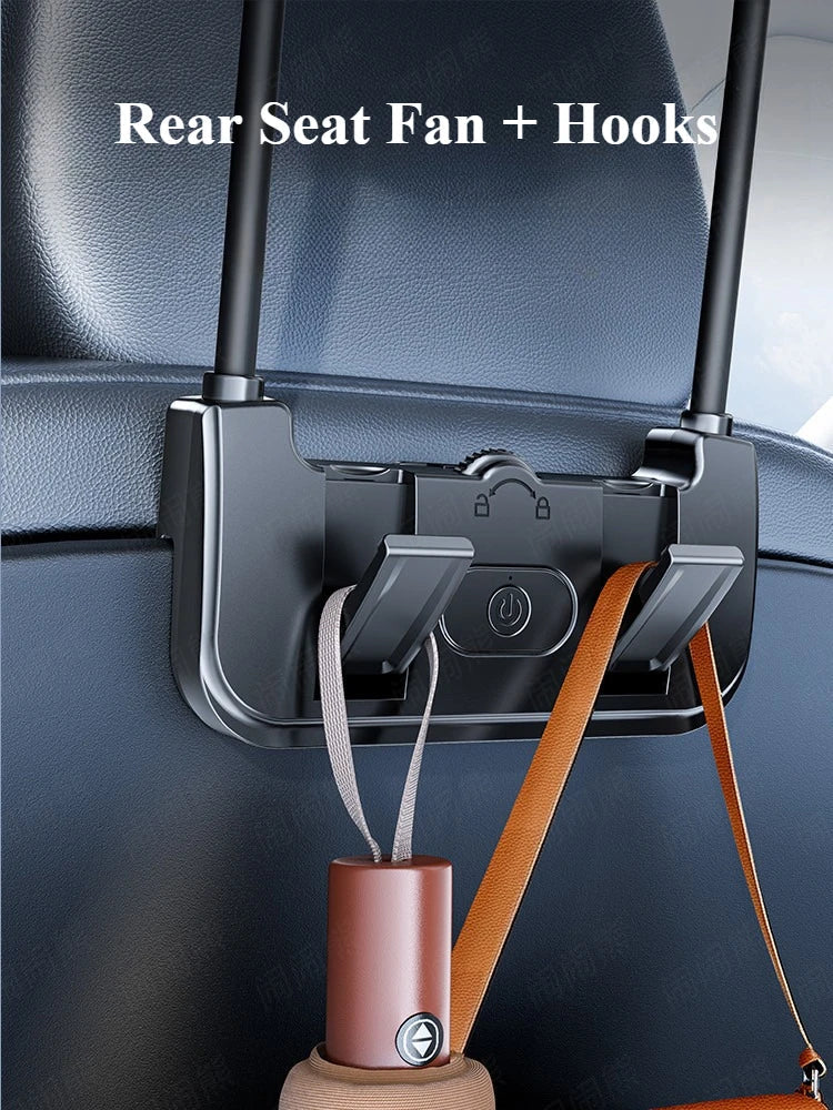 Avelena | Dual-Head Rücksitzventilator – Eary – (USB-C wiederaufladbar)