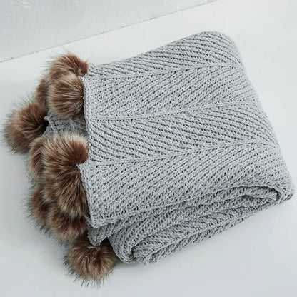Avelena | Blanket Luxe Chenille Decke mit Herzfransen