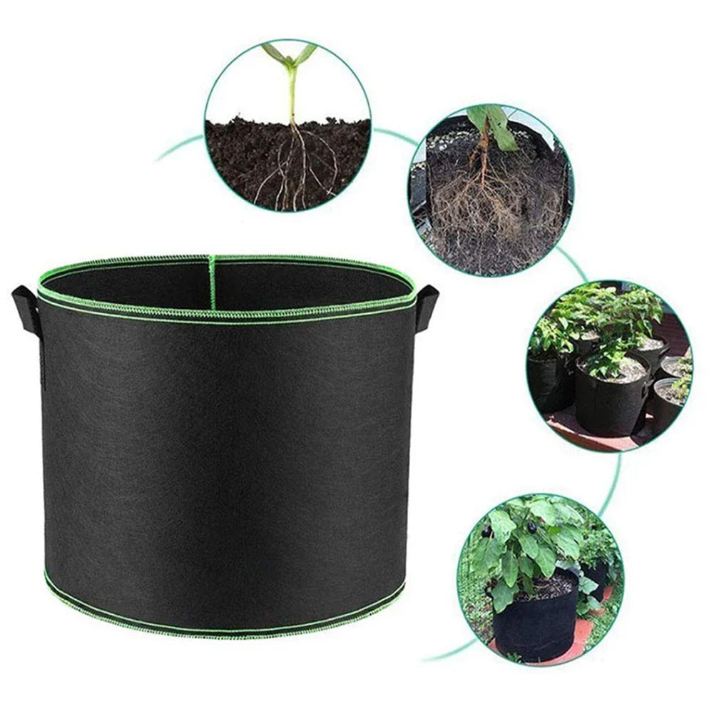 Avelena | Pflanzsack aus Vliesstoff – Robuster Gartenbehälter mit Griffen für Pflanzen