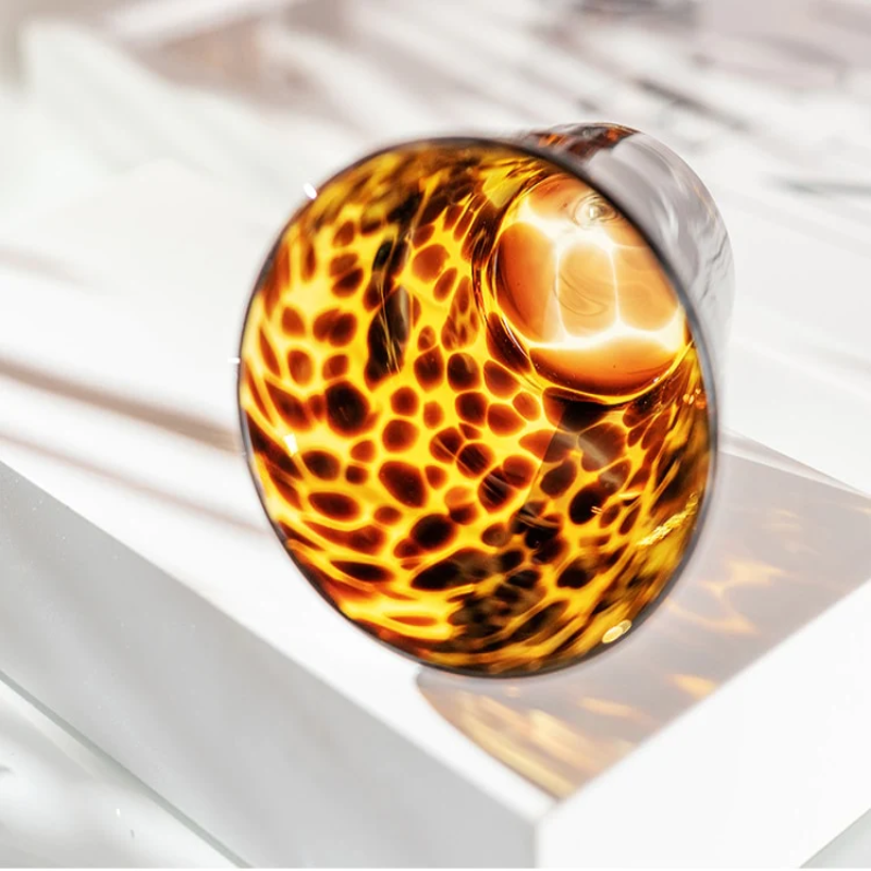Avelena | Leopard Retro Trinkglas