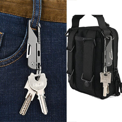 Avelena | Kompakt und leistungsstark: Mgs Titanlegierung Mini-Faltmesser mit hochfestem D2-Klinge – Ein Schlüsselanhänger Taschenmesser für Outdoor EDC und Selbstverteidigung