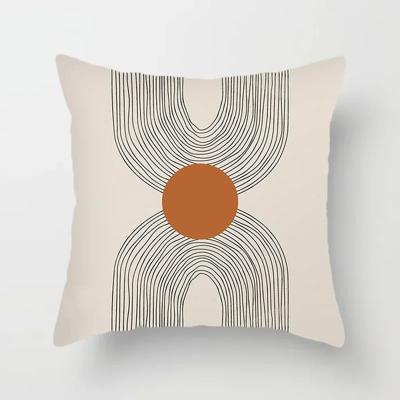 Avelena | Aurum Kissenbezug Moderne Schwarz-Weiß Kissenbezug mit Abstractem Kunstdruck