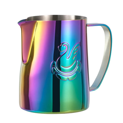 Avelena | 600ml Edelstahl-Kaffeekanne Milchaufschäumer Tasse Sahnebereiter Espresso Latte Art Werkzeug Eleganter Schwan