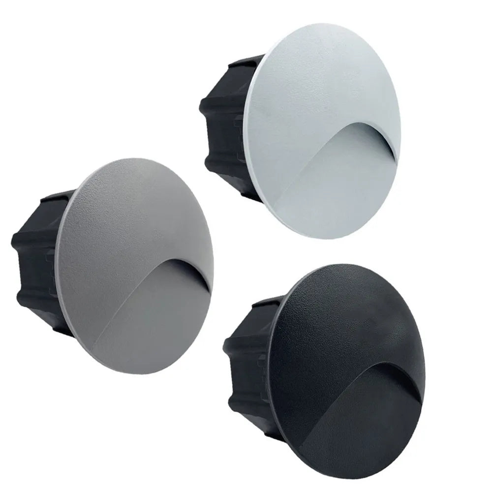 Avelena | Moderne wasserdichte IP65 LED-Einbau-Wandlampe für Außenbeleuchtung - 3W eingebettete Stufen- & Treppenbalcony-Portalschlusslampe