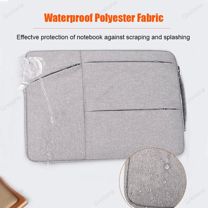 Avelena | Slim Wasserdichte Laptoptasche mit Mehreren Reißverschlüssen
