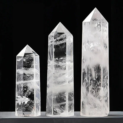Avelena | Energora Kristall-Obelisk | Echter Naturquarz | Für Meditation & Chakra-Heilung | Spirituelles Dekoobjekt