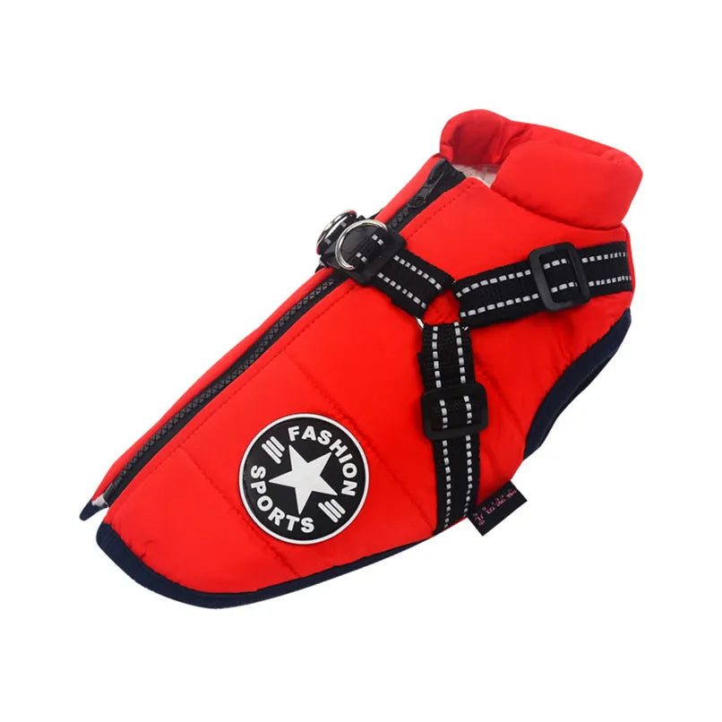Avelena | Dogfrei Jacke Wasserdichte Winterjacke mit Eingebautem Geschirr