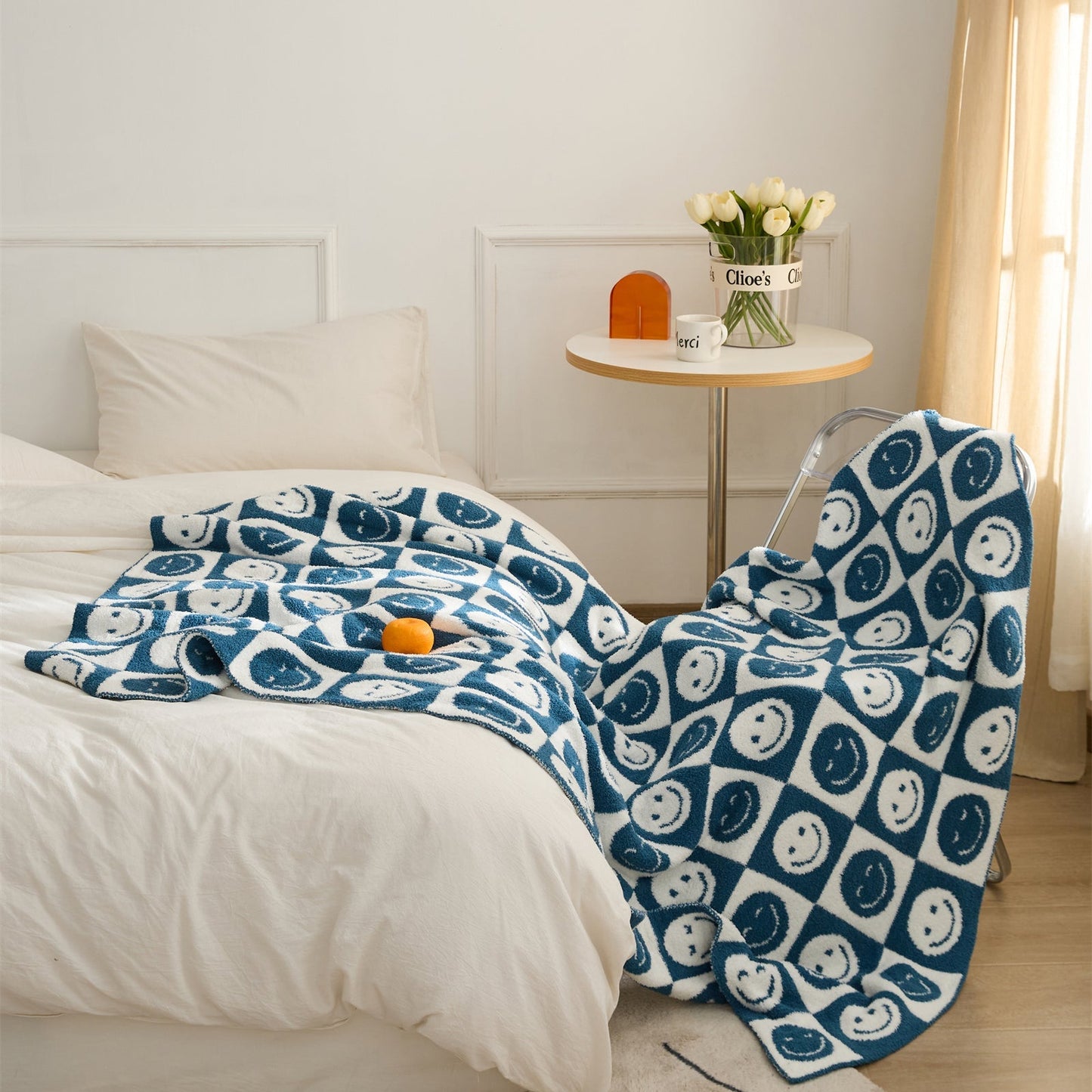 Avelena | Smiley Kariert Decke