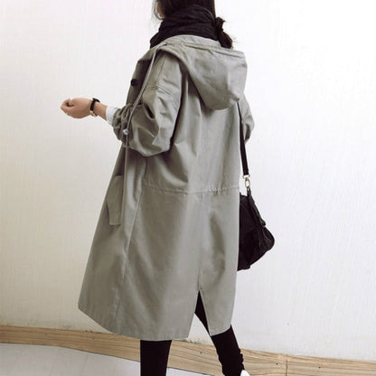 Avelena | cashmere Damenmode Hipper Trenchcoat in Übergröße