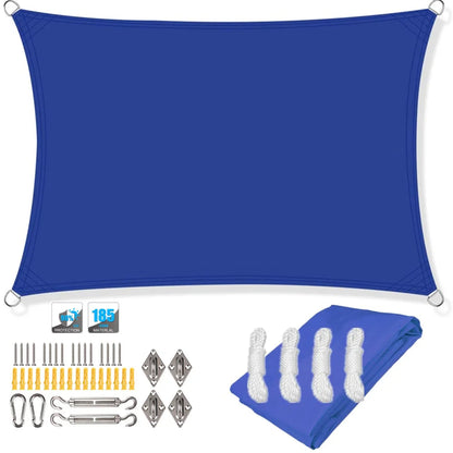 Avelena | Wasserdichter rechteckiger Sonnenschutzsegel mit UV-Schutz & Montagesets – ShadeGuard