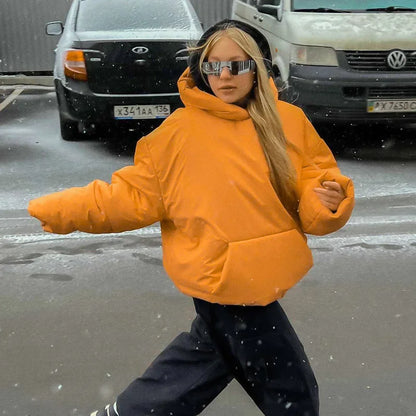 Avelena | Damen Winterjacke mit Kapuze und Taschen