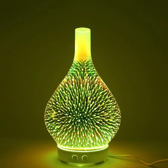 Avelena | AromaBurst 3D Glas Ätherischer Öl Diffusor mit LED-Lichtern