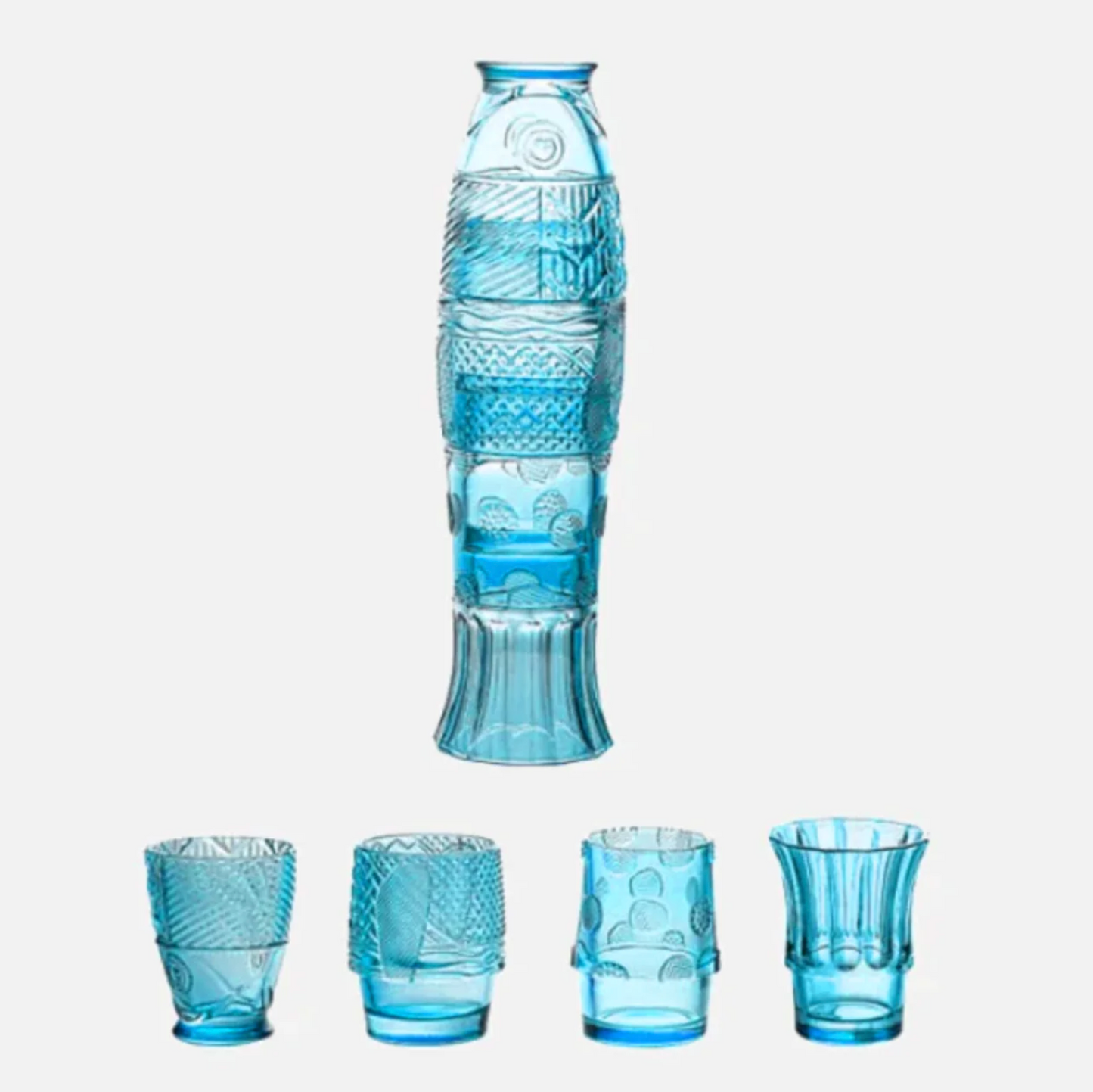 Avelena | Farbiges Glasbecher-Set in Koi-Fischform - Schlussverkauf