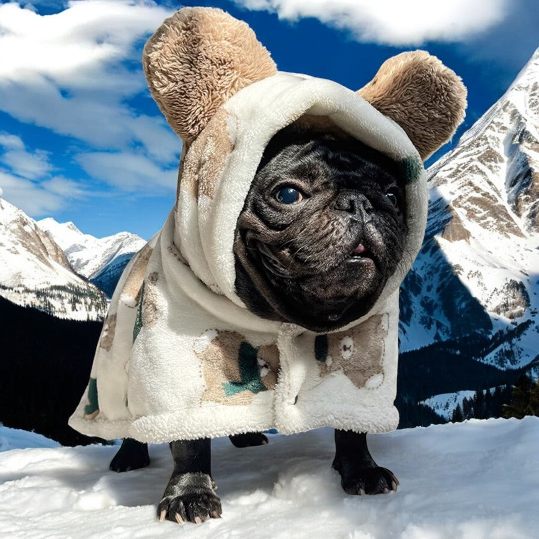 Avelena | Gemütlicher Großer Bärenumhang Für Hunde Warme Herbst Und Winterdecke Schal Für Französische Bulldoggen