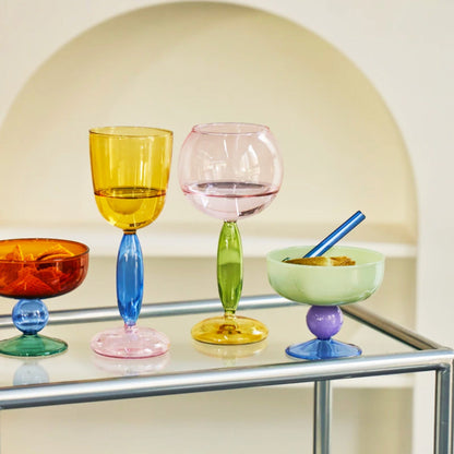 Avelena | Borosilikat 3-Farben Glaswaren - Weinglas