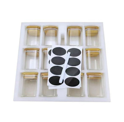 Avelena | 12 Stück Glas Gewürzglas Set