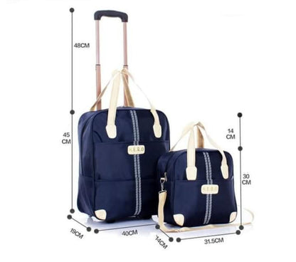Avelena | 2 in 1 Trolley Traveling Bag with a boarding bag