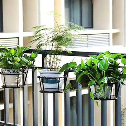 Avelena | 3Pc Über den Balkon BlumenTopfhalter SchwarzNov