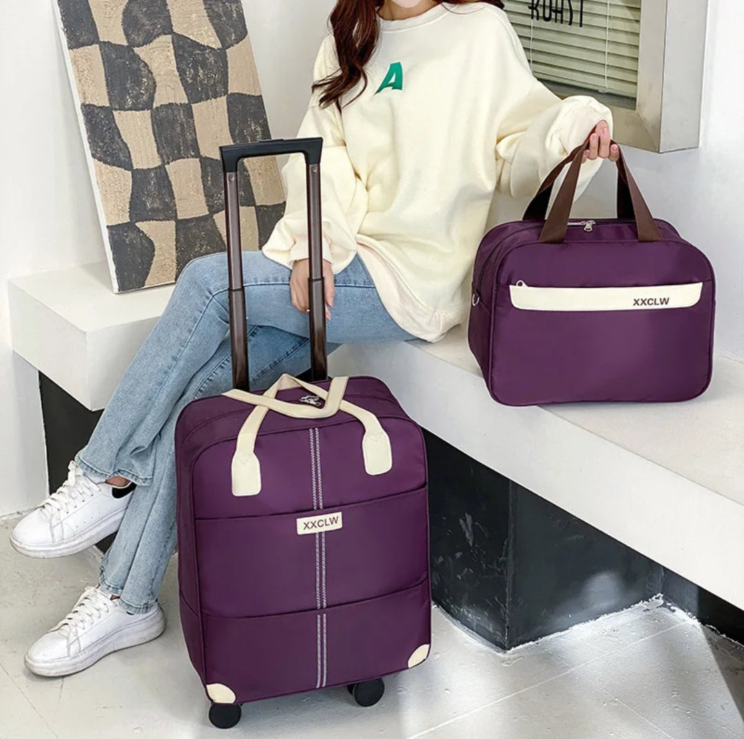 Avelena | 2 in 1 Reisetaschen Trolley-Taschen Handgepäck Taschen