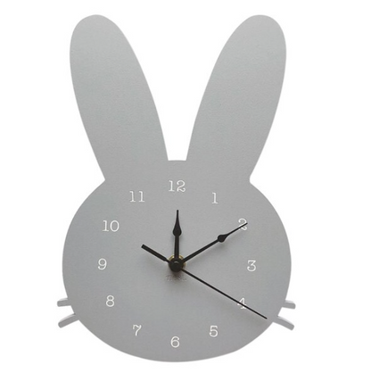 Avelena | Bunnyclock Süße Kinderwanduhr Im Hasendesign