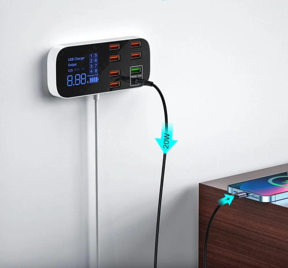 Avelena | Multi Usb Ladegerät Schnelles Ladegerät Für Netzadapter