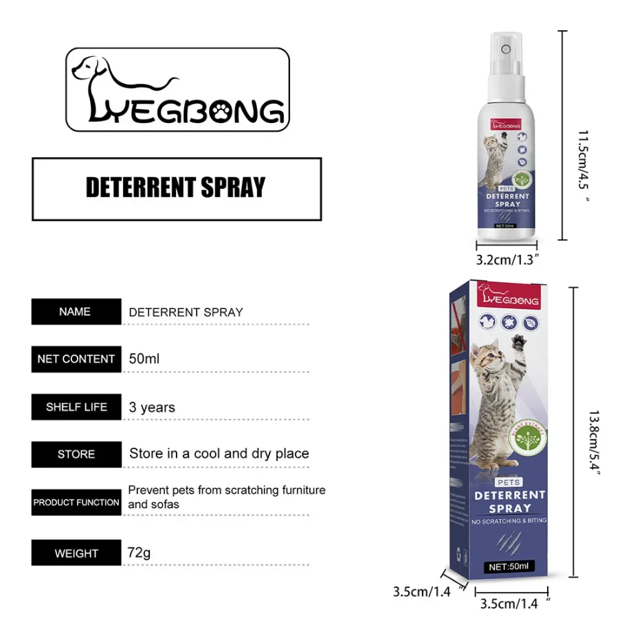 Avelena | Wagspray Katze & Hund Kratzer/Dicke Abwehrmittel - Natürlich & Sicher
