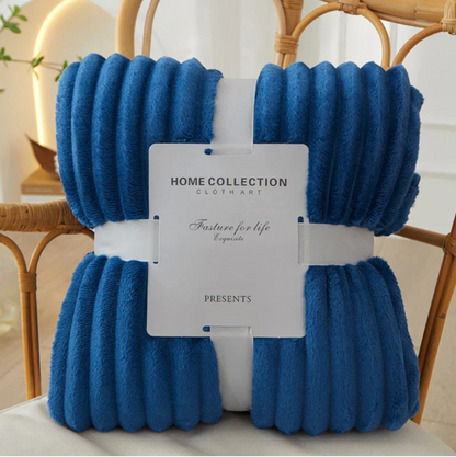 Avelena | Breitgestreifte Flanell-Fleece-Decke