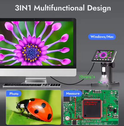 Avelena | Digitalmikroskop mit 4,3'' Display – 1000-fache Vergrößerung