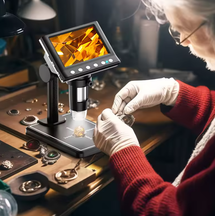 Avelena | Digitalmikroskop mit 4,3'' Display – 1000-fache Vergrößerung