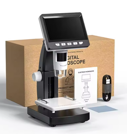 Avelena | 1000X 4.3" LCD Digitalmikroskop – 1080P Münzmikroskop mit 8 LED-Lichtern für Löten, Reparaturen und Inspektion