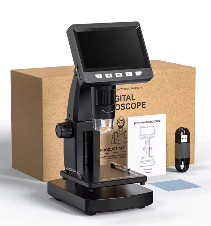 Avelena | 1000X 4.3" LCD Digitalmikroskop – 1080P Münzmikroskop mit 8 LED-Lichtern für Löten, Reparaturen und Inspektion