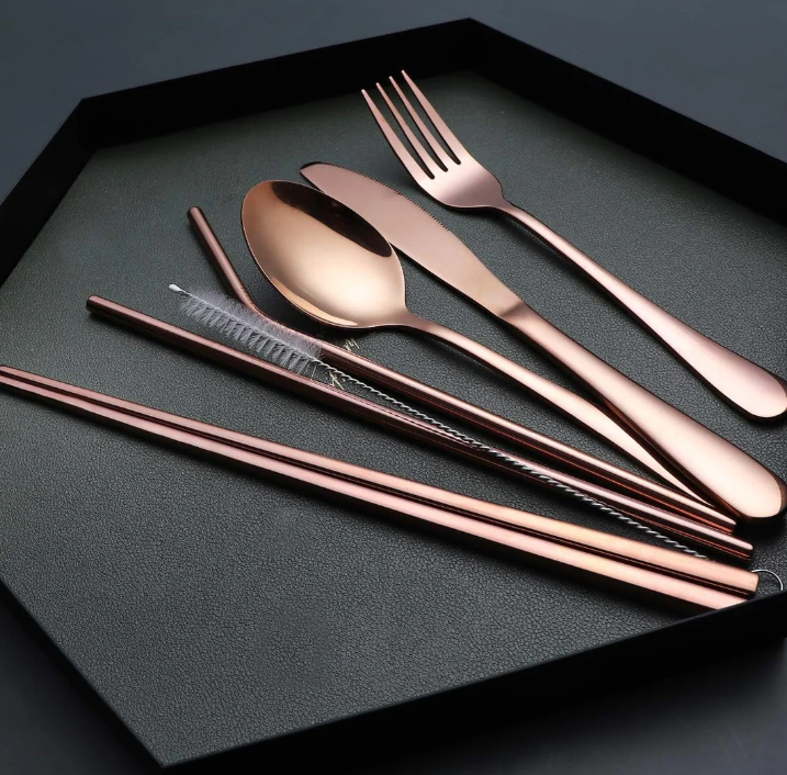 Avelena | Tragbares Edelstahl Besteckset
