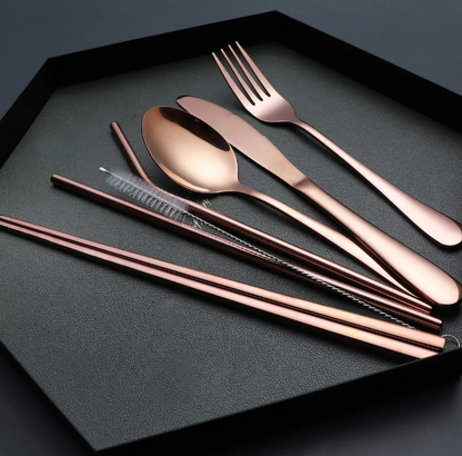 Avelena | Tragbares Edelstahl Besteckset