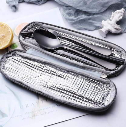 Avelena | Tragbares Edelstahl Besteckset