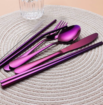 Avelena | Tragbares Edelstahl Besteckset