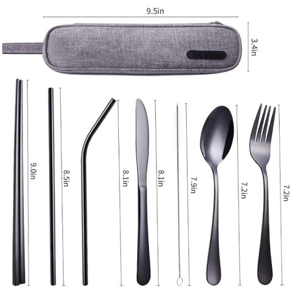 Avelena | Tragbares Edelstahl Besteckset