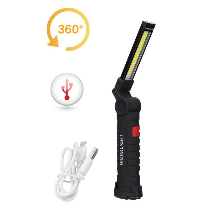 Avelena | Lumiwork Tragbare Led-Arbeitsleuchte mit Usb-Ladegerät Magnetische Taschenlampe für Reparaturen und Camping