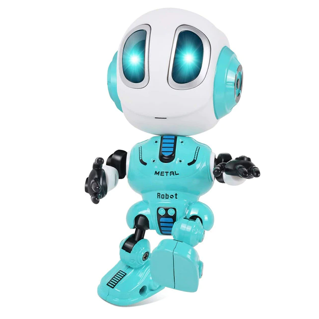 Avelena | Sprachroboter für Kinder Wiederaufladbar Über Usb, Led-Augen, Handy und Bleistifthalter Spielzeug