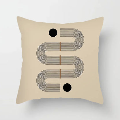 Avelena | Moderne Kunst Abstraktes Muster Dekokissenbezüge Kreative Linien Sofa Stuhl Kissenbezüge Wurfkissenbezüge Home Office Dekor