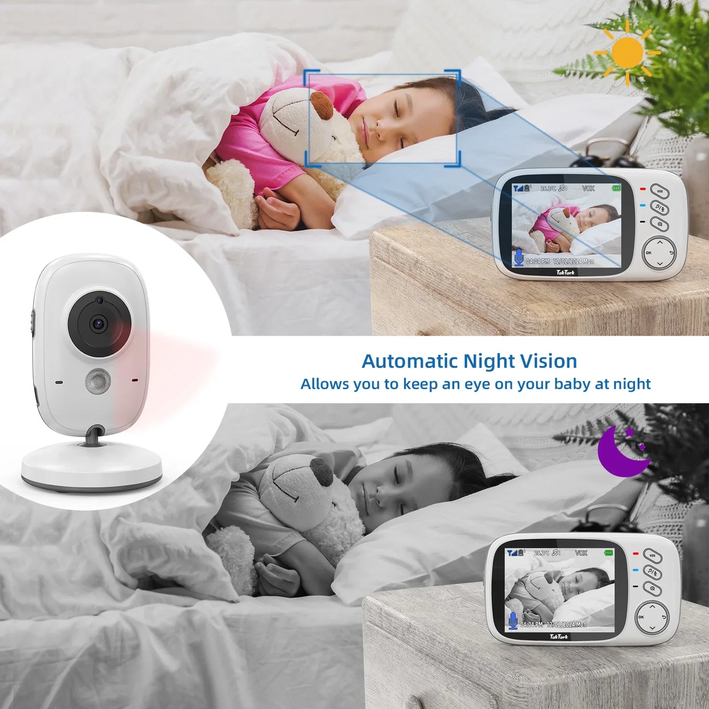 Avelena | Kabellose Video-Babyphone mit Wiegenliedern