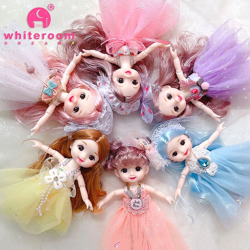 Avelena | 16Cm Blumenfee Bjd Puppe - Farbig Kleidung