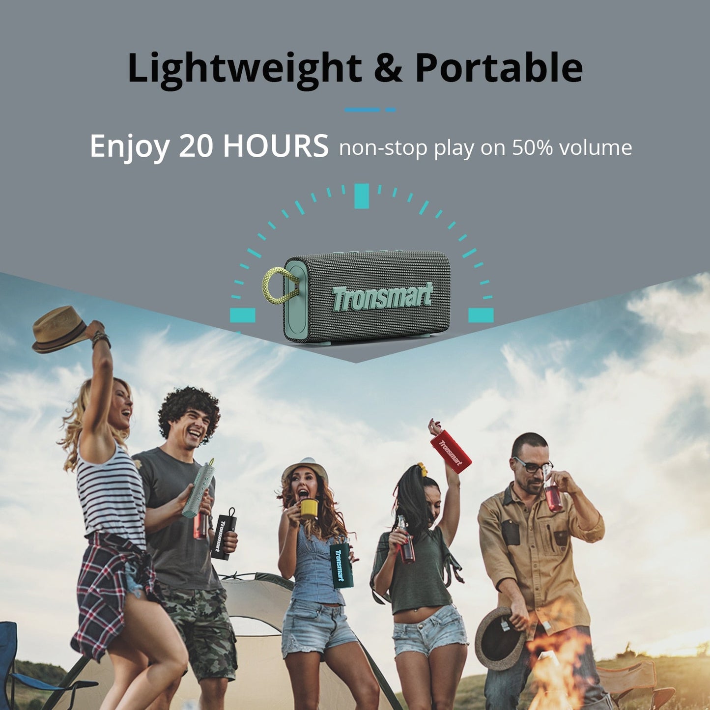 Avelena | Tronsmart Trip Bluetooth 5.3 Lautsprecher Dual-Treiber