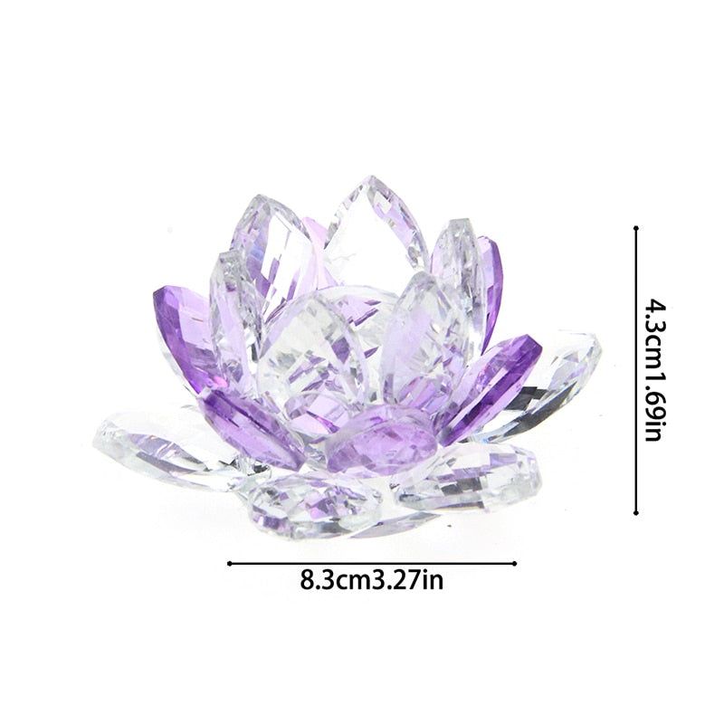Avelena | Kristall Lotus Blume Handwerk Glas Briefbeschwerer Hause Dekoration Ornamente Figuren Hause Hochzeit Party Decor Geschenke Souvenir